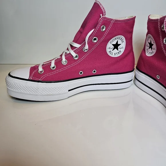 Converse Chuck Taylor All Star Lift Platform High Top Sneakers Pink Size 9.5 - Picture 6 of 11